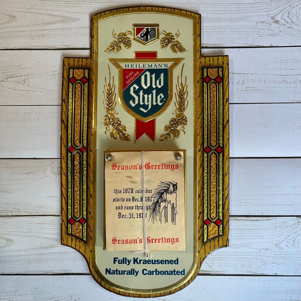 Vintage Heileman's Old Style Beer Advertising 1978 Calendar